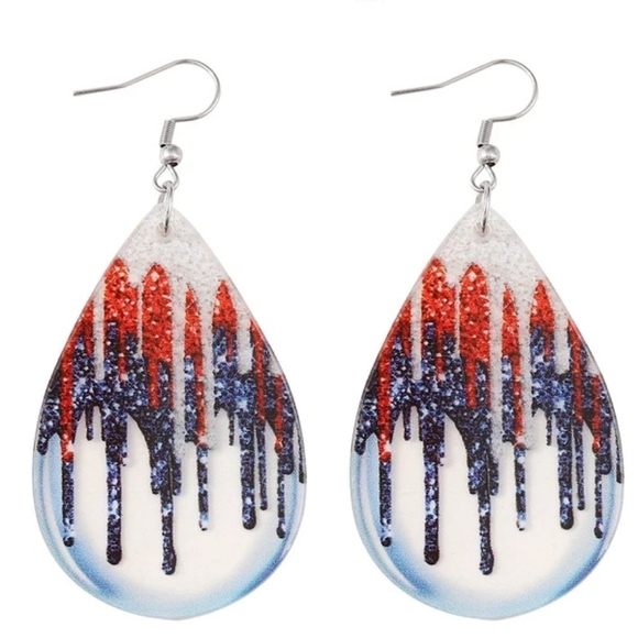 Beautiful Patriotic ∆Earrings!! - Picture 2 of 3